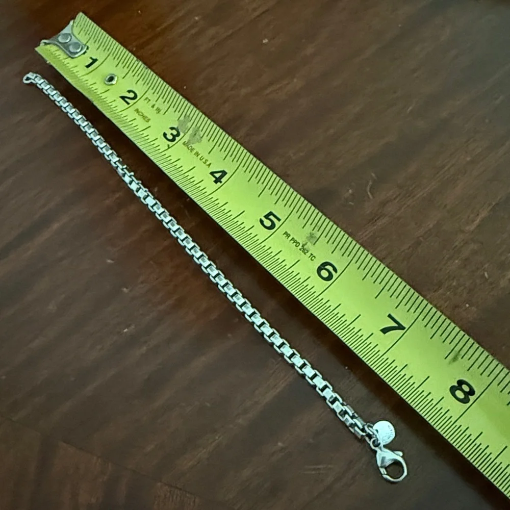 8” Tiffany & Co. Venetian Box Link Sterling Silver Bracelet